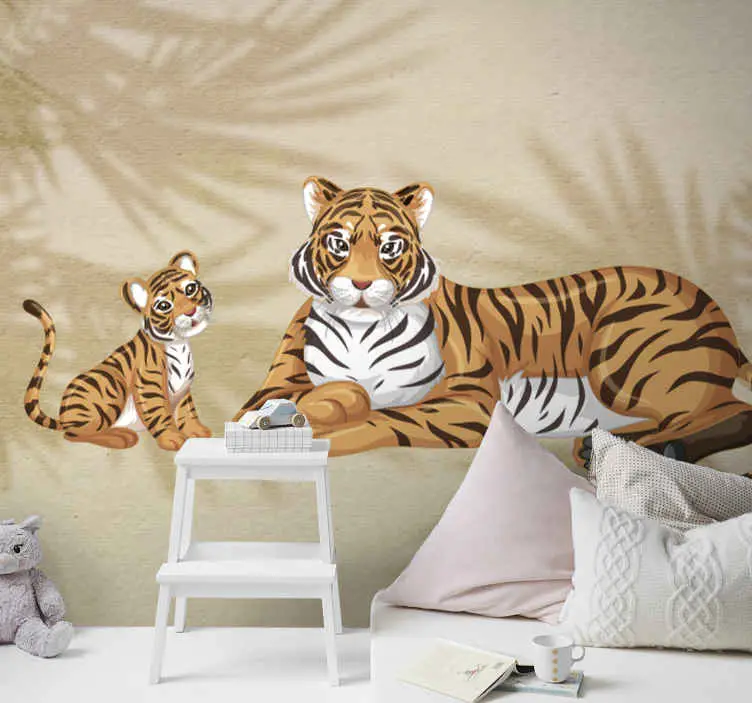Begränsad tid Baby tiger porträtt tapet för sovrum