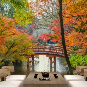 "japanese garden" skogsträdväggmålning Snabb leverans
