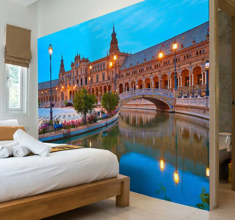 Fynd Sevilla på kvällen fototapet
