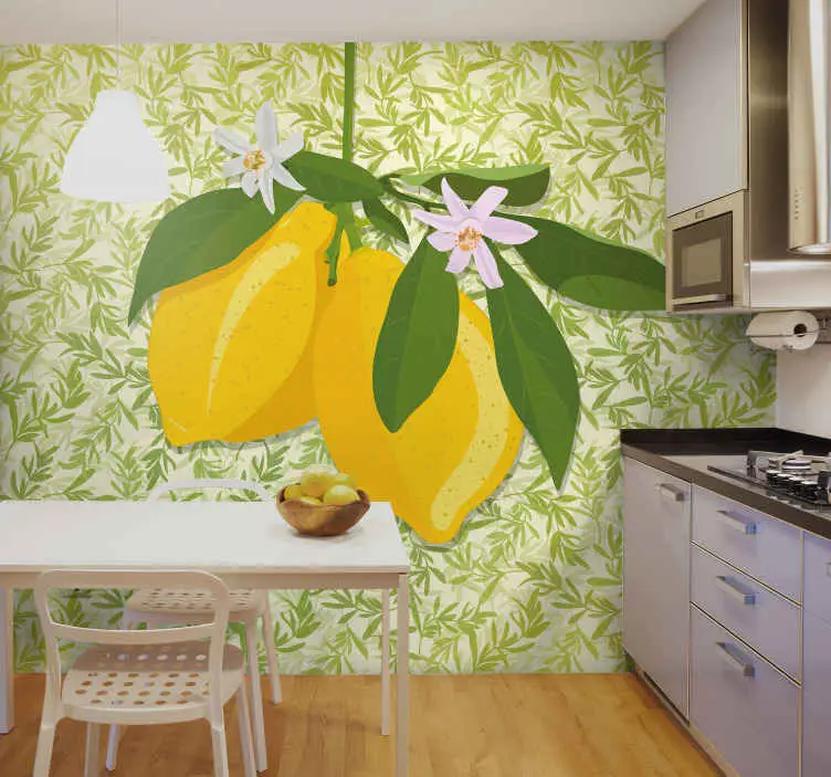Begränsat erbjudande Fototapeter blommor citrongren blomma