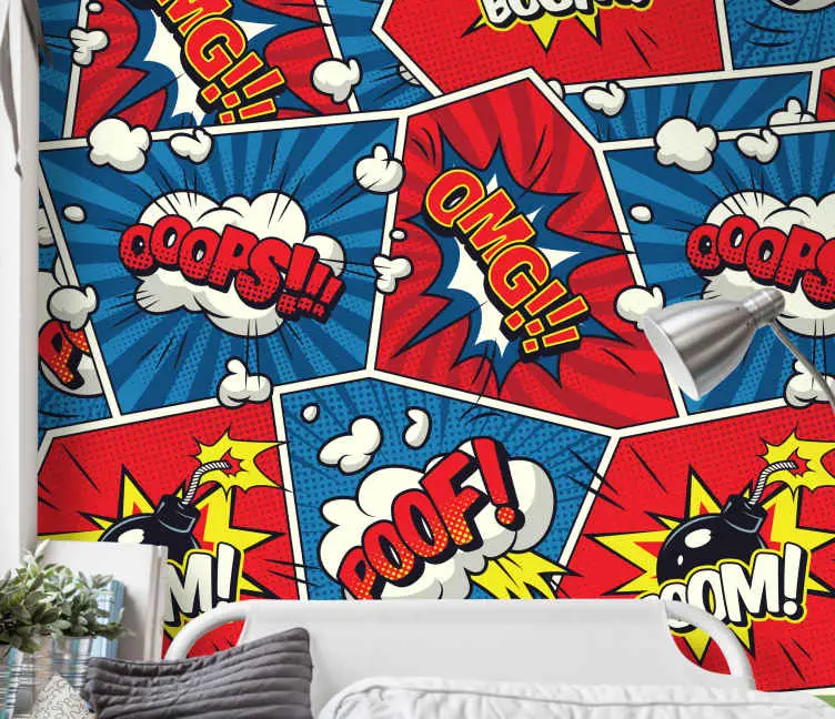 Fototapeter urban konst comic pratbubblor Kundfavorit