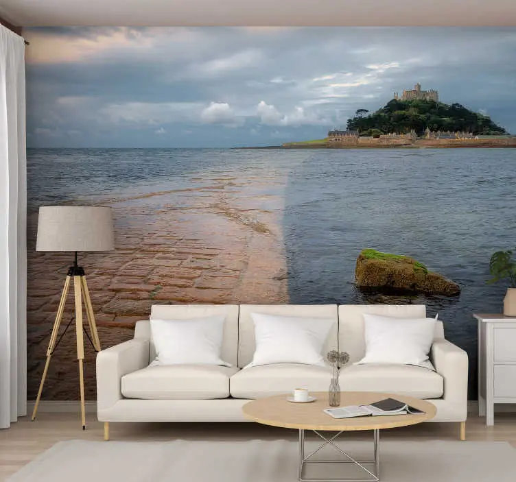 Kundfavorit St micheals montering cornwall landskap fototapet tapeter