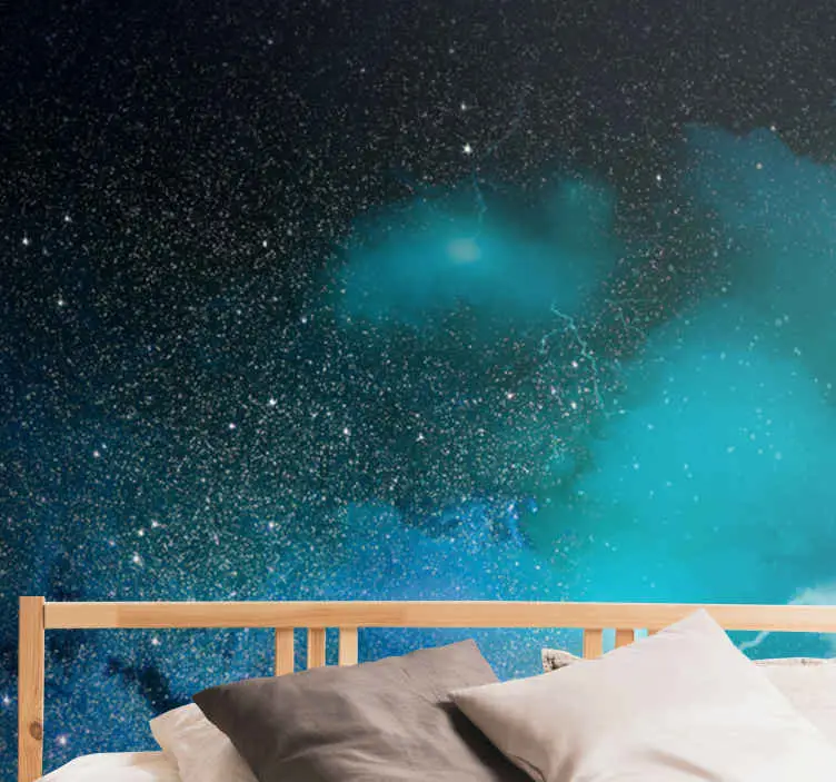 Universum kollision blå rymdmålning tapeter Endast idag