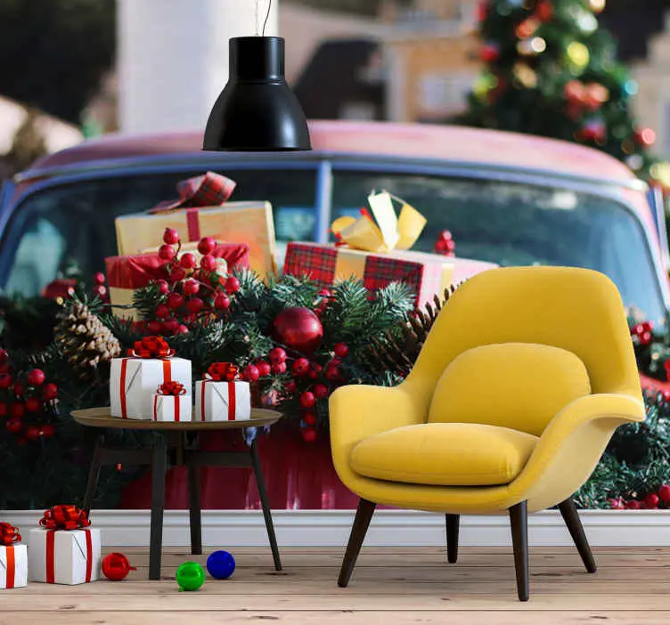 Fototapeter med julmotiv festliga julklappar Trygg betalning