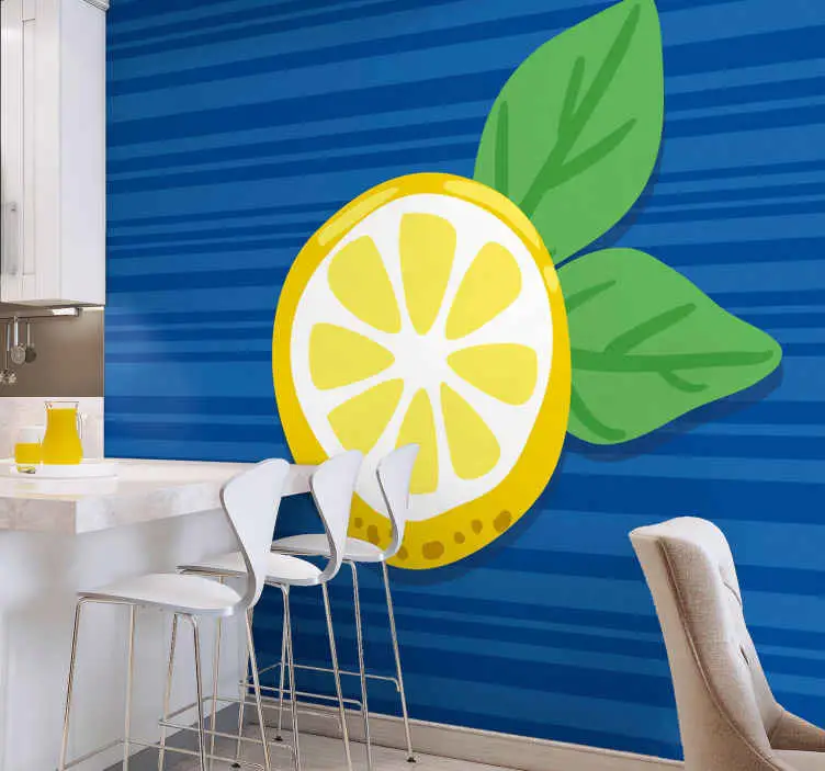 Fynd Fototapeter matrum citron skiva konst