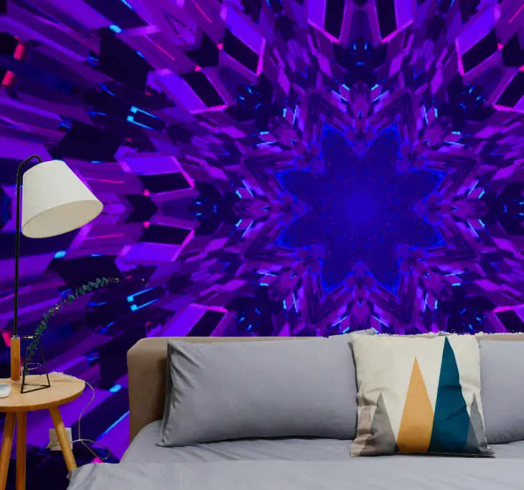 Extra rabatt Fototapeter abstrakt geometriskt stjärnmönster
