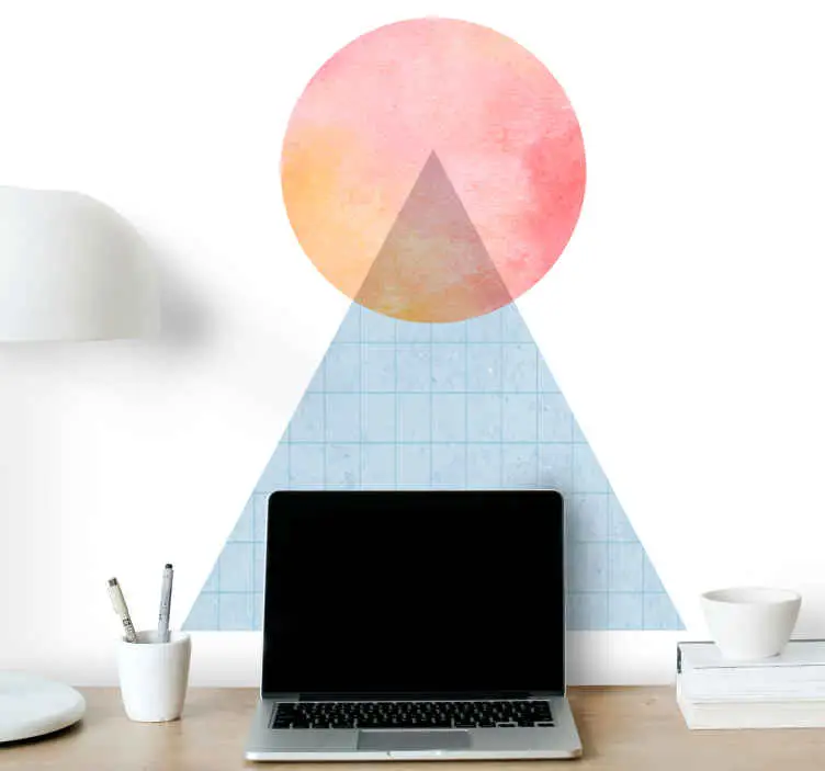 Lågt pris Fototapeter abstrakt geometrisk halvmåne