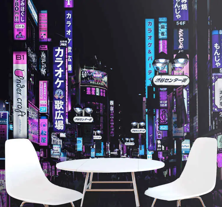 Fototapeter städer och länder neon tokyo gator Extra rabatt
