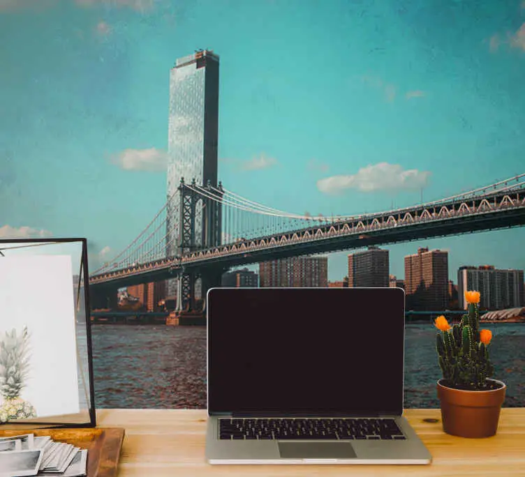 Brooklynbron perspektiv Fototapeter New York Endast idag