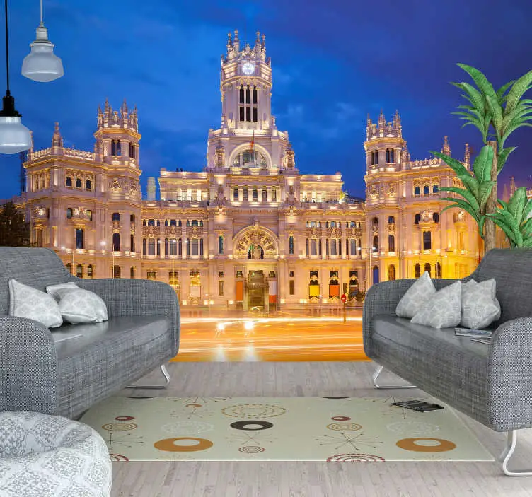 Outlet Palacio cibeles på nattlounge fototapet