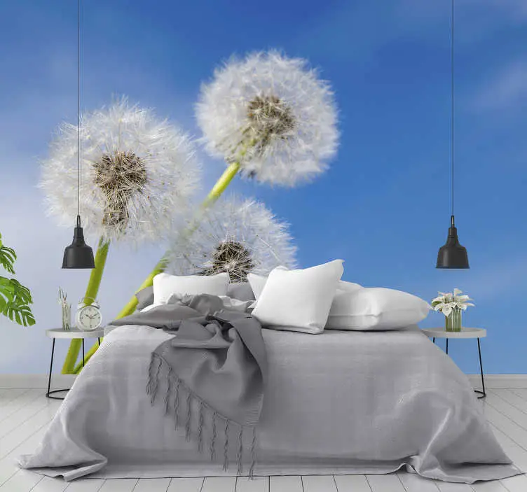 Säker betalning Tre maskrosblommor fototapet