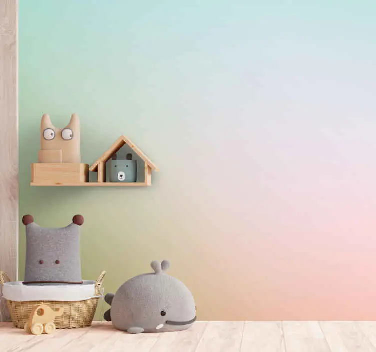 "kawaii" stil pastell regnbåge abstrakt fototapeta Rea
