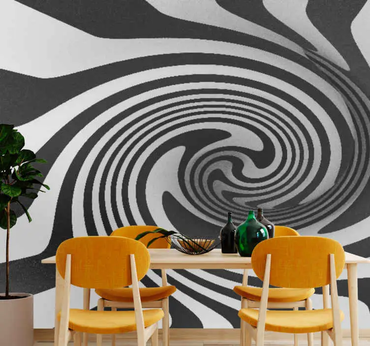 Svart och oändlig spiraltunnel 3d fototapeta tapet Erbjudandepris