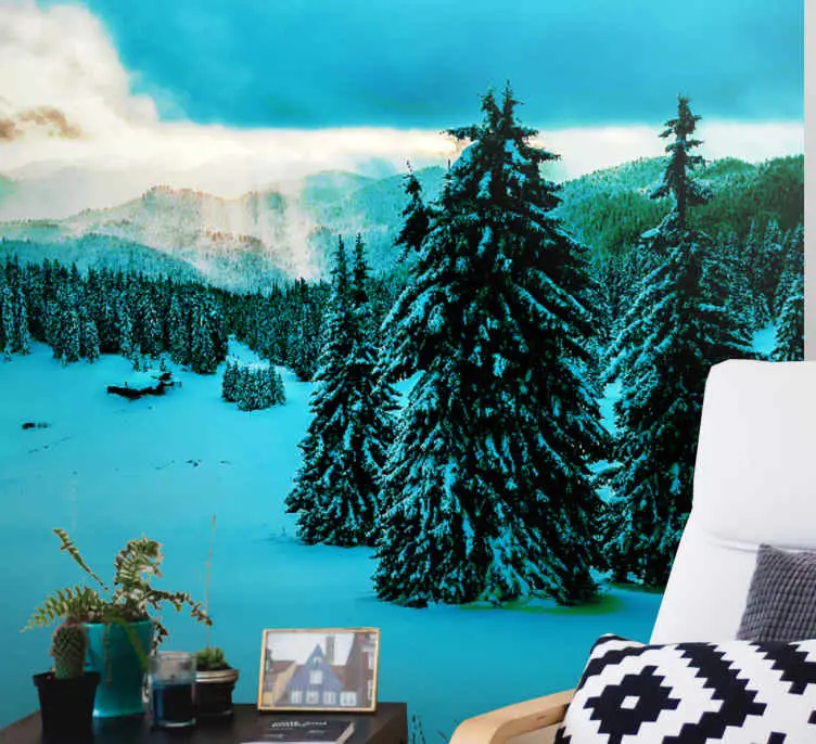 Snöig skog fototapeta tapet Sista chansen
