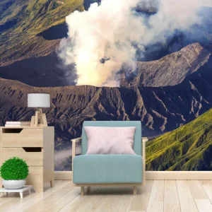 Vulkanutbrott berg fototapet Rea