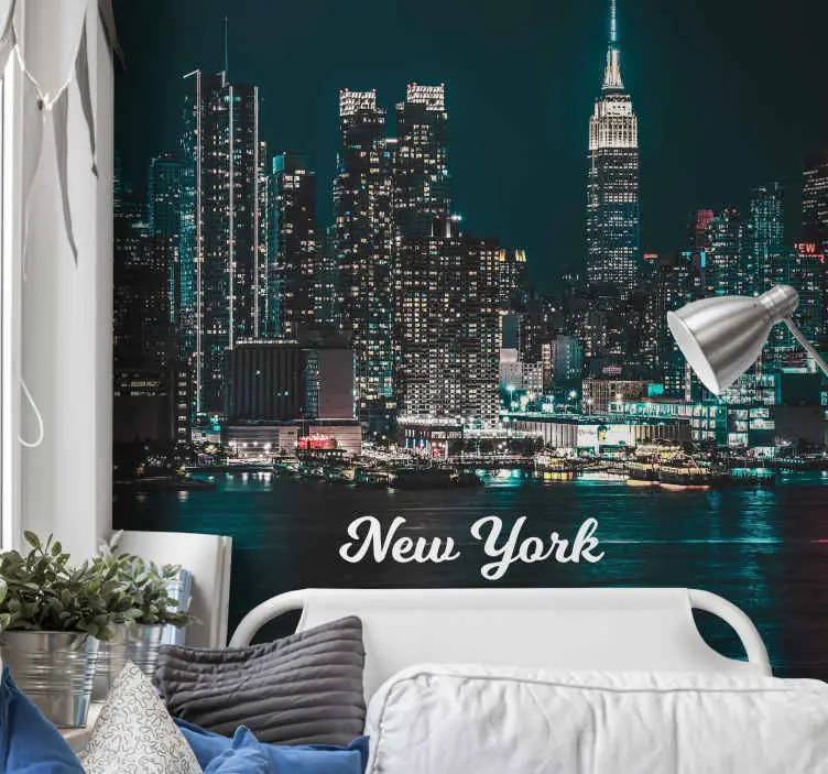 Kampanjpris Fototapeter städer och länder new york city skyline