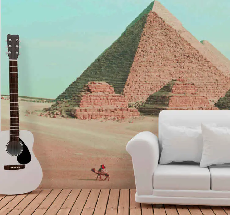 Fototapeter städer och länder pyramider och kameler Begränsad tid