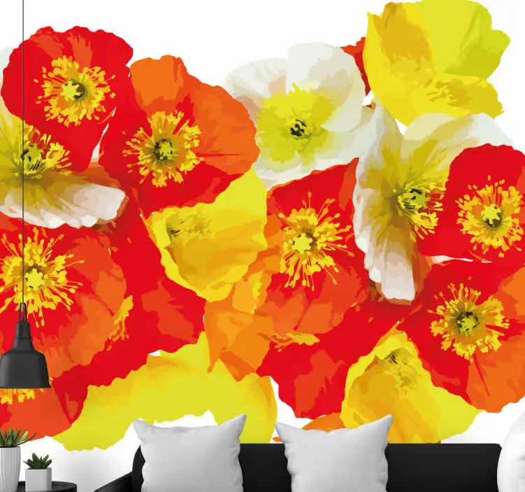 Fynd Fototapeter blommor poppyblomma komposition