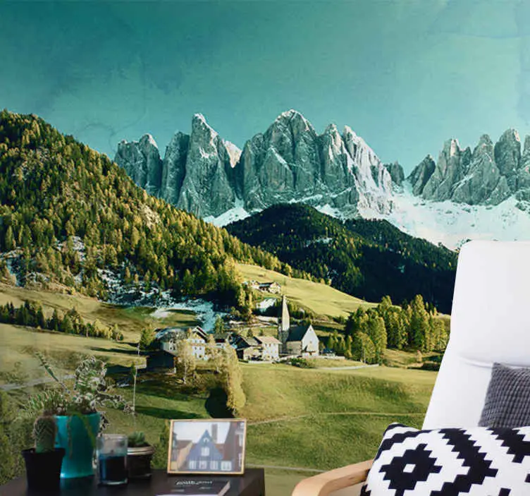 Erbjudande Fototapeter landskap berglandsby landskap