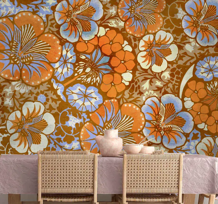 Fototapeter blommor blomsterdesign glädje Premium