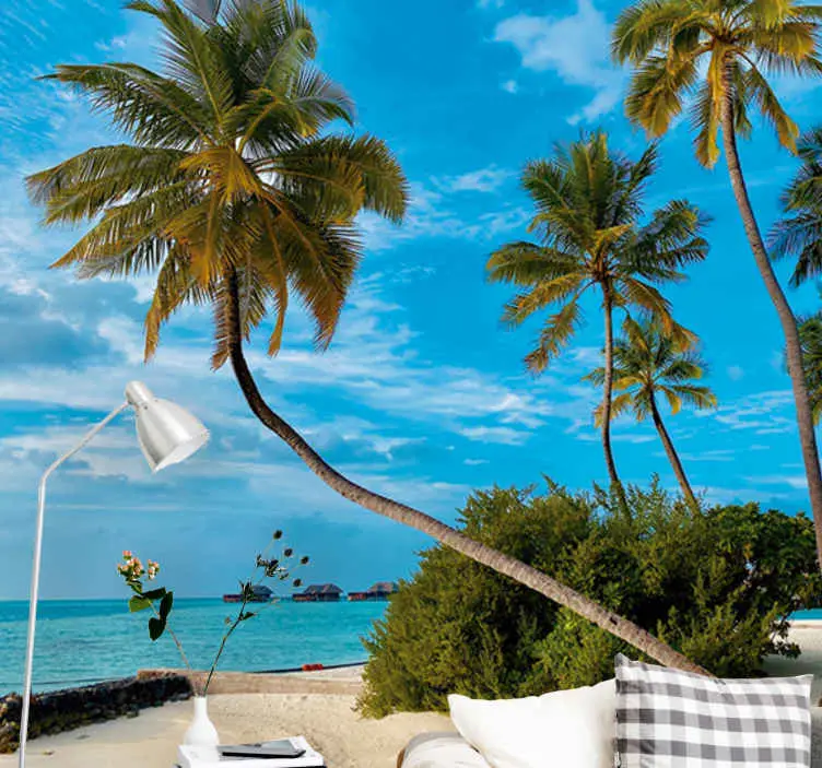 Fototapeter natur tropisk palm landskap Beställ nu
