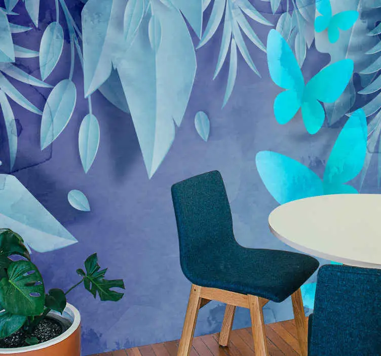 Lövrika fjärilar design Fototapeter Natur Rabatter